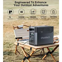 Зарядна станція Choetech / 1200 Вт / 1024 Вт/ч / LiFePO4 (BS061) UA - мініатюра 5