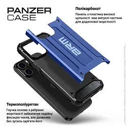 Чохол до мобільного телефона Armorstandart Panzer Xiaomi Redmi Note 14 Pro 4G / 14 Pro 5G / Poco X7 Dark Blue (ARM79849) - мініатюра 4