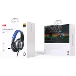Провідна гарнітура XO GE09 Gaming Wired Headphones Black - мініатюра 2