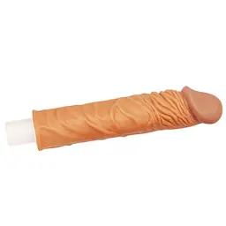 Насадка на пеніс Lovetoy Pleasure X-Tender Penis Sleeve Flesh Add 2 19.5 см коричневий - мініатюра 3