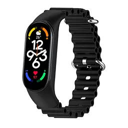 Ремінець MI Ocean band Xiaomi Mi Band 3/Mi Band 4/Mi Band 5/Mi Band 6/Mi Band 7 Black (32366_2917254) - мініатюра 2