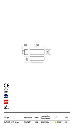 Бра вуличне PLANIT AP LED SMD 10W IP54 DG 3000K(5.1.2) Redo 90096 - мініатюра 3