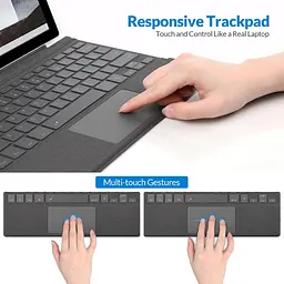 Клавіатура Rii Bluetooth Surface із сенсорною панеллю, сумісна з Surface Pro 7 Plus/7/6/5/4/3, 7-колірна підсвітка - мініатюра 2