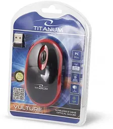 Миша Esperanza Titanum TM116R Vulture Wireless black red - мініатюра 3