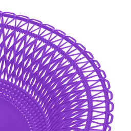 Фруктовниця пластикова кругла тарілка підставка для фруктів Ø 28 см Фіолетовий 87877 - мініатюра 5