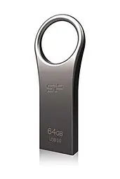 Флеш-накопичувач Silicon Power USB 64G usb3.1 Jewel J80 Metal Titanium (SP064GBUF3J80V1T) - мініатюра 2