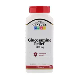 Витаминно-минеральный комплекс 21st Century Глюкозамин, 1000 мг, Glucosamine Relief, 120 таблеток (CEN22215)