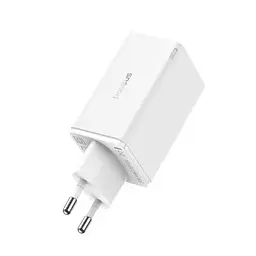 Мережевий зарядний пристрій Baseus GaN6 Pro Fast 2C+2U 65W Cable Type-C to Type-C 1m білий P10162701213-00 - мініатюра 4