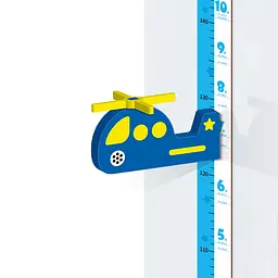 Наклейка на стіну UKC дитячий ростомір Вертоліт Синій 55672