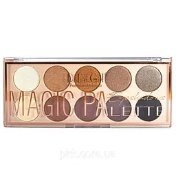 Тіні для повік перламутрові DoDo Eye Shadow Palette 10 кольорів, No 02 Перламутрові Золотисті Сливові