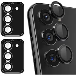 Захисне скло на камеру DK для Samsung Galaxy S23 FE S711 Metal Ring Eagle Eye 017287 black 2 шт.