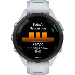 Смарт-годинник Garmin Forerunner 265S Black Bezel with Whitestone Case and Whitestone/Neo Tropic Silicone Band [010-02810-04] [89363] - мініатюра 2