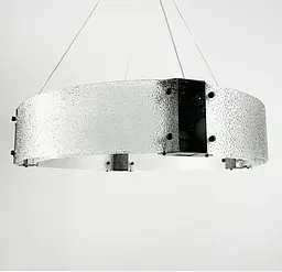 Дизайнерська LED люстра з фактурним склом Line.F Діаметр 60см - мініатюра 3