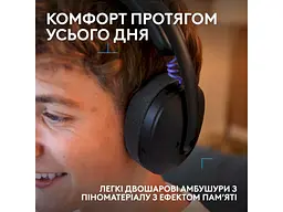 Навушники з мікрофоном Logitech G325 Lightspeed Wireless Black (981-001524) - мініатюра 6