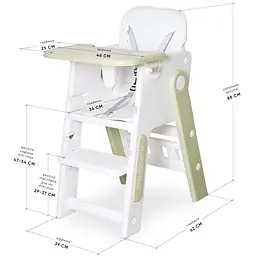 Стільчик для годування Mealux Feedo White/Green (KD-F033 White/Green) - мініатюра 2