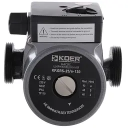 Насос циркуляційний відцентровий Koer Kp.GRS-25 / 6-130 KP0251 - мініатюра 6