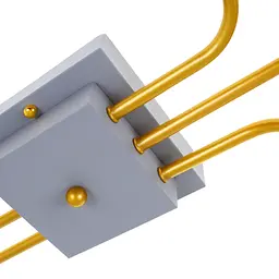Люстра стельова Brille в зал LED 40W WW+NW+CW GY (BR-01 640C/6) - мініатюра 3