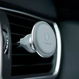 Автотримач Baseus Magnetic Air Vent Car Mount Holder with Cable Clip Silver (SUGX-A0S) [73613] - мініатюра 3