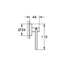 Тримач туалетного паперу Grohe QuickFix Start 412002430 Чорний матовий - мініатюра 2
