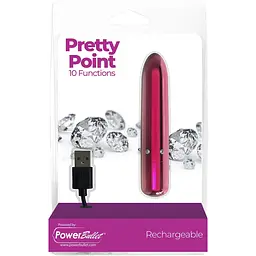 Віброкуля PowerBullet - Pretty Point Rechargeable Bullet Pink - мініатюра 5