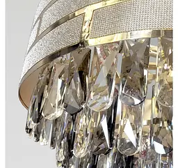 Велика кришталева підвісна люстра Artlight 884611/600, золото, 12 ламп E14, Ø59,5 см, від 13-20 м² - мініатюра 6