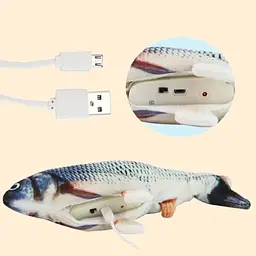 Іграшка для собак та котів Риба вібруюча Карась з USB 30 см 1 шт. (21020) - мініатюра 3