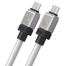 Кабель Baseus CoolPlay Series Fast Charging Cable Type-C to Type-C 100W 2m CAKW000302 White - мініатюра 4