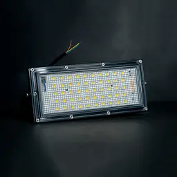 Світильник світлодіодний вуличний 50W, прожектор 50 LED, чорний, від мережі 220В - мініатюра 2