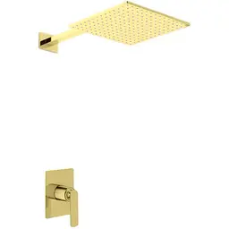 Душова система Kohlman Experience 25 brushed gold + BOX прихованого монтажу KPL-QW220EGDBQ25, Золотий