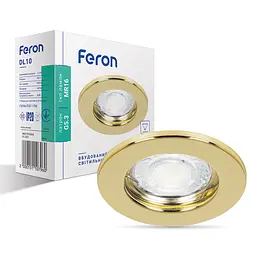 Вбудований світильник Feron DL10 під лампу золото