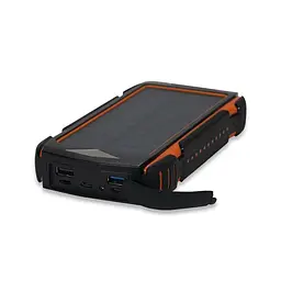 Повербанк з сонячною панеллю 30000mAh Power Bank Kraft TPB-1830SLP Orange 18W QC2.0 LED-ліхтар (43-00040) - мініатюра 5