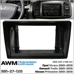 Перехідна рамка Renault Trafic, Opel Vivaro, Nissan Primastar AWM 981-27-120 - мініатюра 5