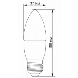 Лампочка Videx LED C37e 7W E27 4100K (VL-C37e-07274) - мініатюра 2