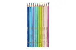 Олівці кольорові ZIBI PASTEL набір 12 кольорів шестигранні дерев'яні для малювання (ZB-2470) - мініатюра 2