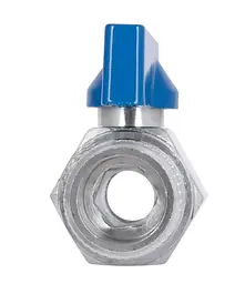 Кран кульовий міні Thermo Alliance Standart 1/2" ЗЗ прямий, хром, півметелик SD189W15 - мініатюра 4