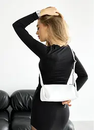 Жіноча сумка Sambag Leoma Strip біла 27 х 12 х 13 см (54000008) - мініатюра 5
