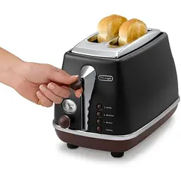 Тостер DeLonghi CTOV 2103 BK Icona Vintage (00000011400) - мініатюра 5