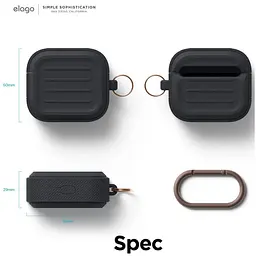 Чохол Elago Armor Case Black для Airpods 3rd Gen чорний (EAP3AM-BK) - мініатюра 3