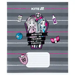 Зошит Kite Monster High, 12 аркушів, коса лінія (MH25-235) - мініатюра 8