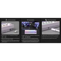 Клавіатура MageGee Light 75 Purple Bird Switch White/Purple (6971969728813) - мініатюра 5