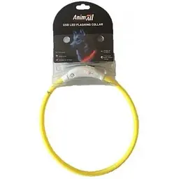 Нашийник для собак AnimAll Світиться 50 см, жовтий