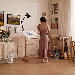 Стіл художній креслярський Meeden 6063, 90x60x84 см, дерев'яний, регульована висота - мініатюра 8