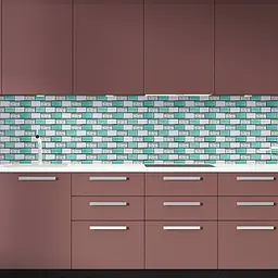 Декоративна плитка Sticker Wall ПВХ на самоклейці 300х300х5мм М'ятна СПП-505 SW-00001139 - мініатюра 5