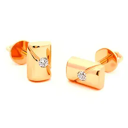 Сережки-гвоздики з жовтого золота Лаконічність (з4987)