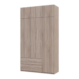Розпашна Шафа для одягу Doros Лукас Дуб Сонома 3ДСП 135х50х240 (80737803) - мініатюра 1