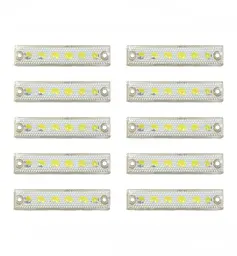 Габарит LED прямокутний 110х42 мм / 24V / 4 діоди / кронштейн пластик / Білий 10 шт. (MRT 50)