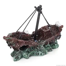 Декорація затонулий корабель Aqua Nova 12x5,5x10 см (AN664) - мініатюра 5