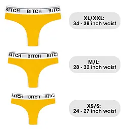 Трусики Lovetoy Ingen Bitch Vibrating Panties М жовтий - мініатюра 6