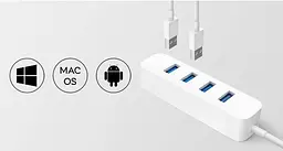 Usb-хаб Xiaomi 4xUsb 3.0 Usb-C Splitter XMFXQ01QM (JGQ4007CN) - мініатюра 6