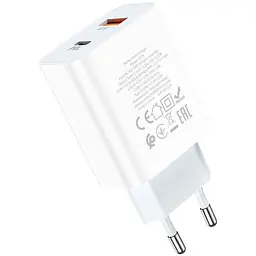 Мережевий зарядний пристрій Hoco C97A PD20W+QC3.0 White (766076) [170754] - мініатюра 5